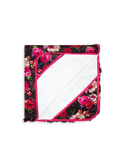 Baby Girl's Posh Peanut x Alice & Olivia Midnight Rose Ruffled Hooded Towel | Saks Fifth Avenue