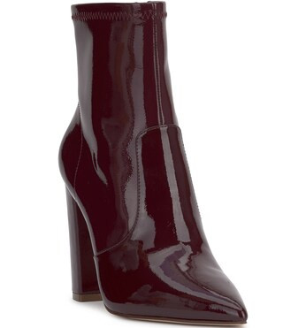 Narelle Patent Block Heel Booties | Dillard's