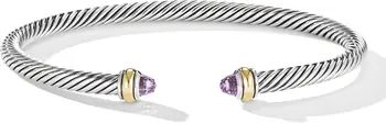 Cable Classic Bracelet with 18K Gold & Semiprecious Stones, 4mm | Nordstrom