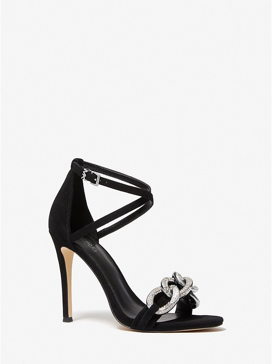 Scarlett Chain Link Suede Sandal | Michael Kors US