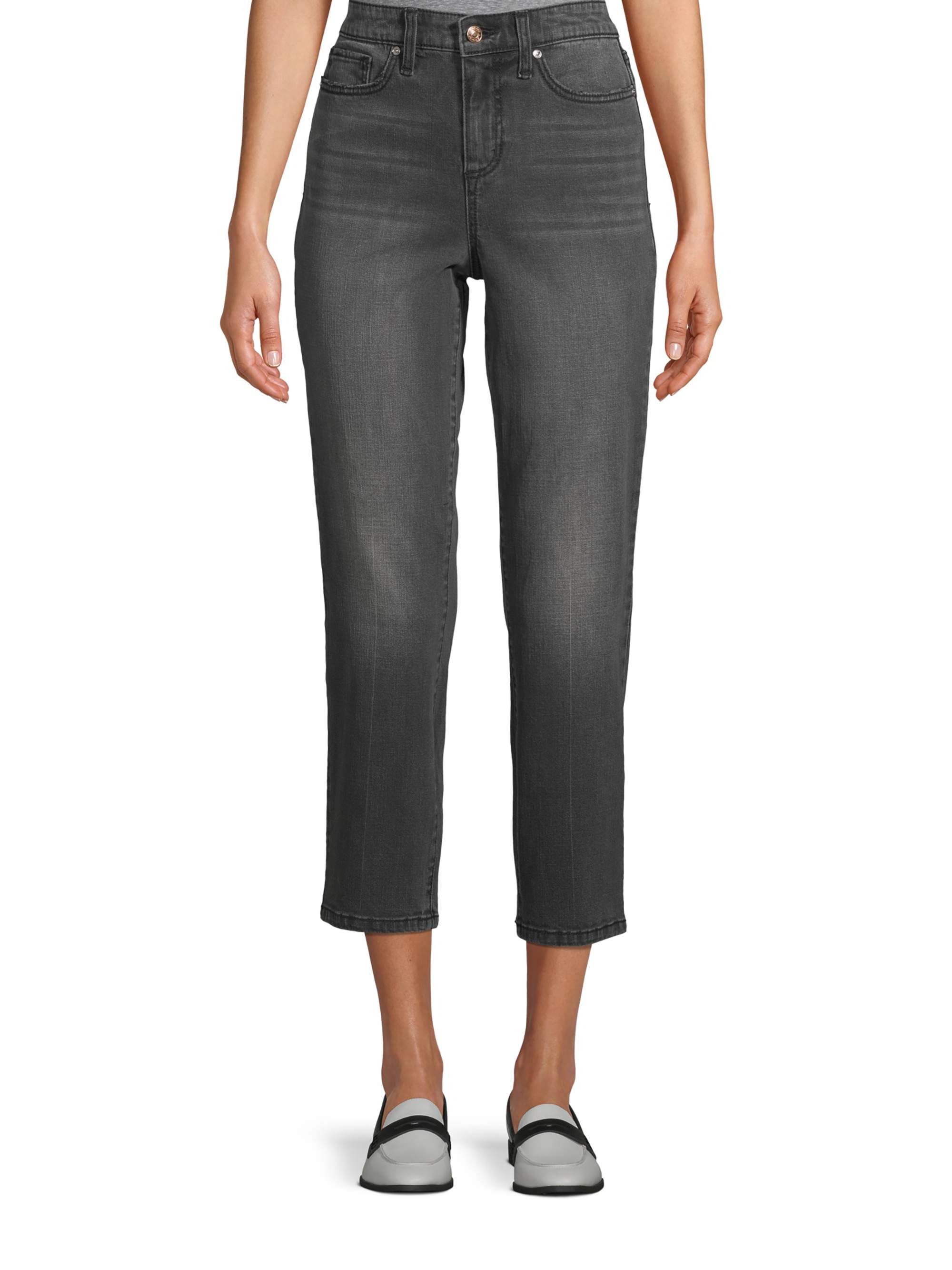 Scoop Crop Straight Jean Gray Wash Women's | Walmart (US)