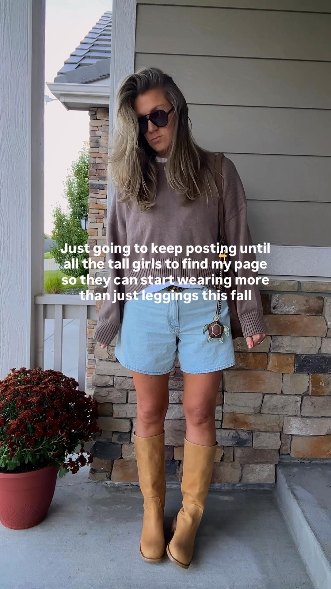 1) Large sweater, 30 shorts, 11 boots
2) large jacket, 30 tall black barrel jeans, 11 flats
3) 11 brown boots (same shorts) 
4) xl green sweater dress, 11 boots
5) large tall jumpsuit 
6) 31 tall wide leg jeans
7) large polka dot skirt
8) large tank & large culottes (could’ve done a medium)

#LTKTall #LTKOver40