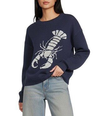 Sugarlips Lobster Graphic Crew Neck Long Sleeve Sweater | Dillard's | Dillard's