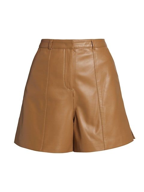 Cinq à Sept Darla Leather Shorts | Saks Fifth Avenue