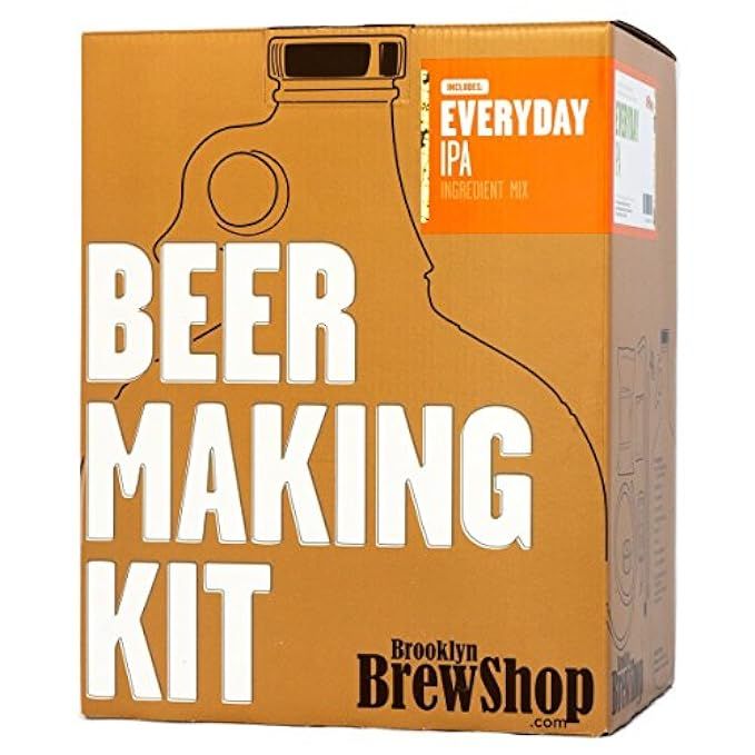 Brooklyn Brew Shop Everyday IPA Beer Making Kit: All-Grain Starter Set With Reusable Glass Fermenter | Amazon (US)