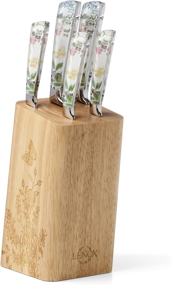Lenox 898380 Butterfly Meadow Herbs 6-Piece Cutlery Block Set | Amazon (US)