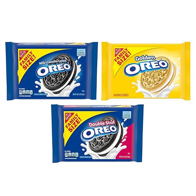 OREO Original, Double Stuff & Golden Sandwich Cookies Variety Pack, Family Size, 3 Packs | Amazon (US)