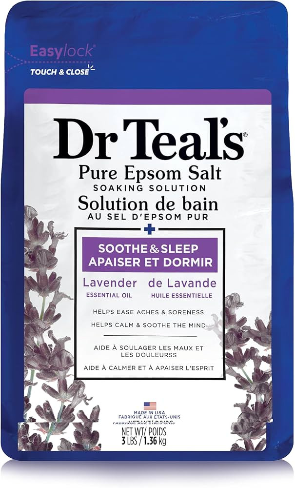 Dr Teal’s Salt Soak with Pure Epsom Salt, Soothe & Sleep with Lavender, 3 lbs (Packaging May Va... | Amazon (CA)