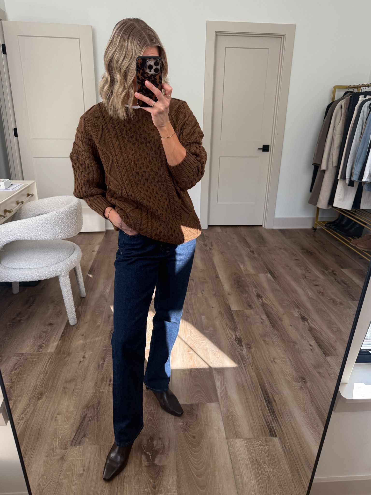 Wearing small tee, small sweater (oversized for), 26/regular jeans, boots tts

#LTKOver40 #LTKFindsUnder100 #LTKootd