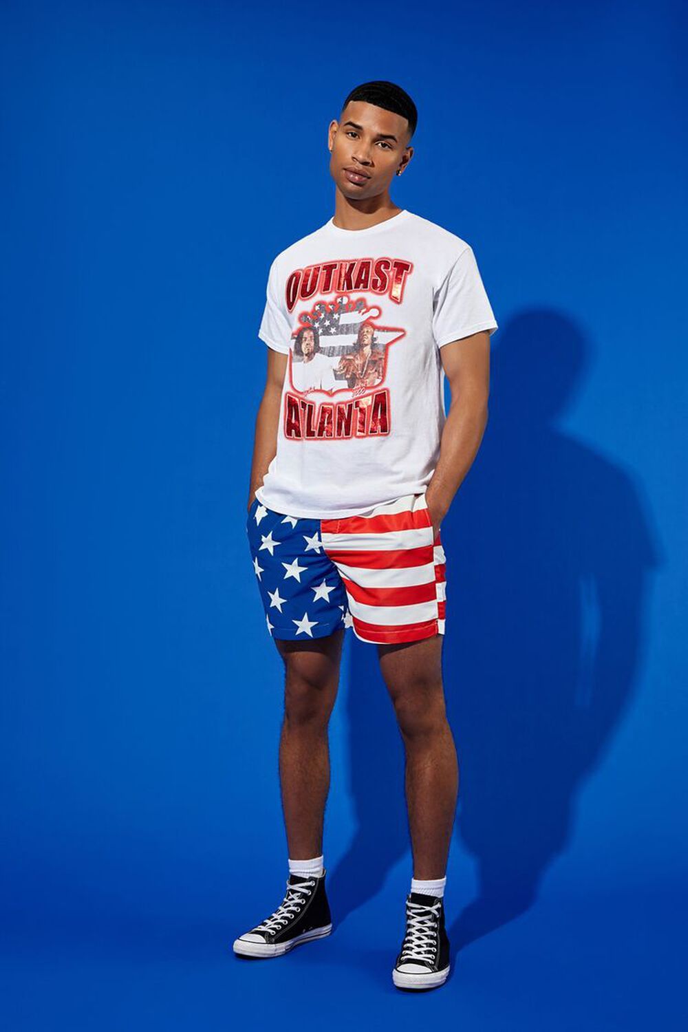 American Flag Swim Trunks | Forever 21 (US)