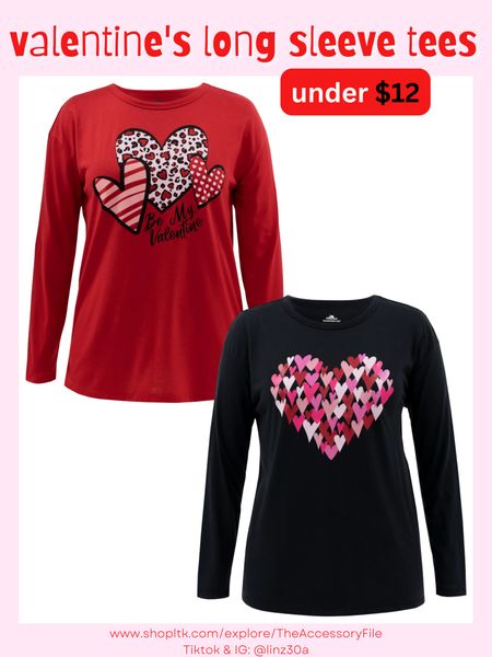 Long sleeve Valentine’s Day shirts 

Valentine’s Day looks, Valentine’s Day outfits, heart shirt, casual fashion, casual look, casual outfits, Walmart finds, Walmart fashion, Walmart style, affordable style, affordable fashion 
 #blushpink #winterlooks #winteroutfits #winterstyle #winterfashion #wintertrends #shacket #jacket #sale #under50 #under100 #under40 #workwear #ootd #bohochic #bohodecor #bohofashion #bohemian #contemporarystyle #modern #bohohome #modernhome #homedecor #amazonfinds #nordstrom #bestofbeauty #beautymusthaves #beautyfavorites #goldjewelry #stackingrings #toryburch #comfystyle #easyfashion #vacationstyle #goldrings #goldnecklaces #fallinspo #lipliner #lipplumper #lipstick #lipgloss #makeup #blazers #primeday #StyleYouCanTrust #giftguide #LTKRefresh #springoutfits #fallfavorites #LTKbacktoschool #fallfashion #vacationdresses #resortfashion #summerfashion #summerstyle #rustichomedecor #liketkit #highheels #Itkhome #Itkgifts #Itkgiftguides #springtops #summertops #Itksalealert #LTKRefresh #fedorahats #bodycondresses #sweaterdresses #bodysuits #miniskirts #midiskirts #longskirts #minidresses #mididresses #shortskirts #shortdresses #maxiskirts #maxidresses #watches #backpacks #camis #croppedcamis #croppedtops #highwaistedshorts #goldjewelry #stackingrings #toryburch #comfystyle #easyfashion #vacationstyle #goldrings #goldnecklaces #fallinspo #lipliner #lipplumper #lipstick #lipgloss #makeup #blazers #highwaistedskirts #momjeans #momshorts #capris #overalls #overallshorts #distressesshorts #distressedjeans #newyearseveoutfits #whiteshorts #contemporary #leggings #blackleggings #bralettes #lacebralettes #clutches #crossbodybags #competition #beachbag #halloweendecor #totebag #luggage #carryon #blazers #airpodcase #iphonecase #hairaccessories #fragrance #candles #perfume #jewelry #earrings #studearrings #hoopearrings #simplestyle #aestheticstyle #designerdupes #luxurystyle #bohofall #strawbags #strawhats #kitchenfinds #amazonfavorites #bohodecor #aesthetics Valentine’s Day earrings, Valentine’s Day jewelry, heart earrings 

#LTKSeasonal #LTKstyletip #LTKunder50