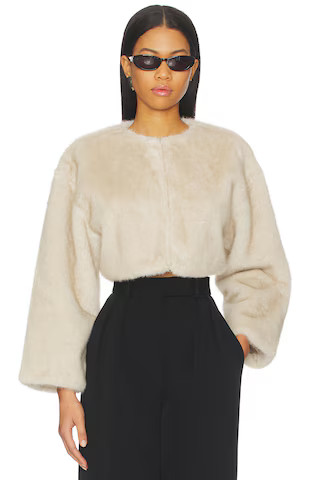 LAMARQUE Rowdie Faux Fur Jacket in Angora from Revolve.com | Revolve Clothing (Global)