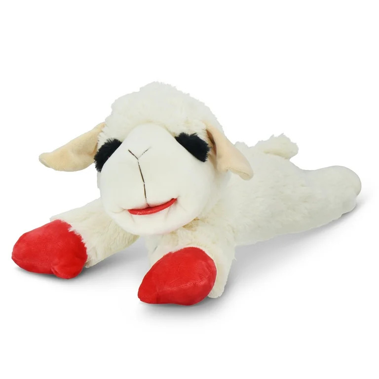 Multipet Jumbo Lamb Chop Plush Dog Toy with Squeaker, 18 inches | Walmart (US)