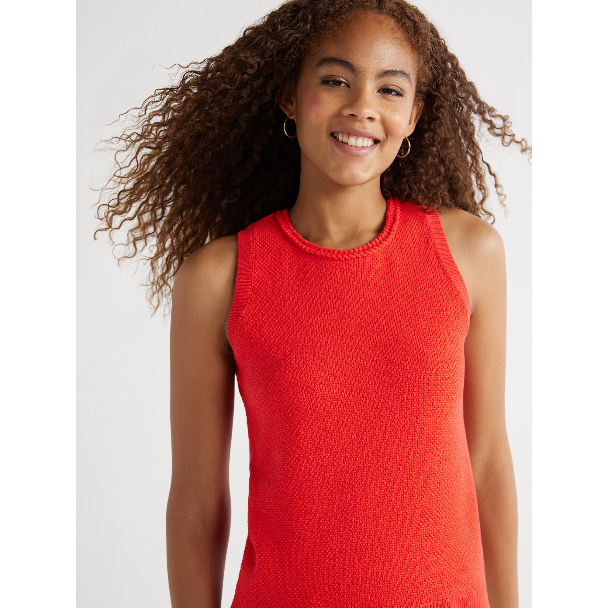 Free Assembly Women's Crochet Sweater Tank Top, Midweight, Sizes XS-XXL - Walmart.com | Walmart (US)