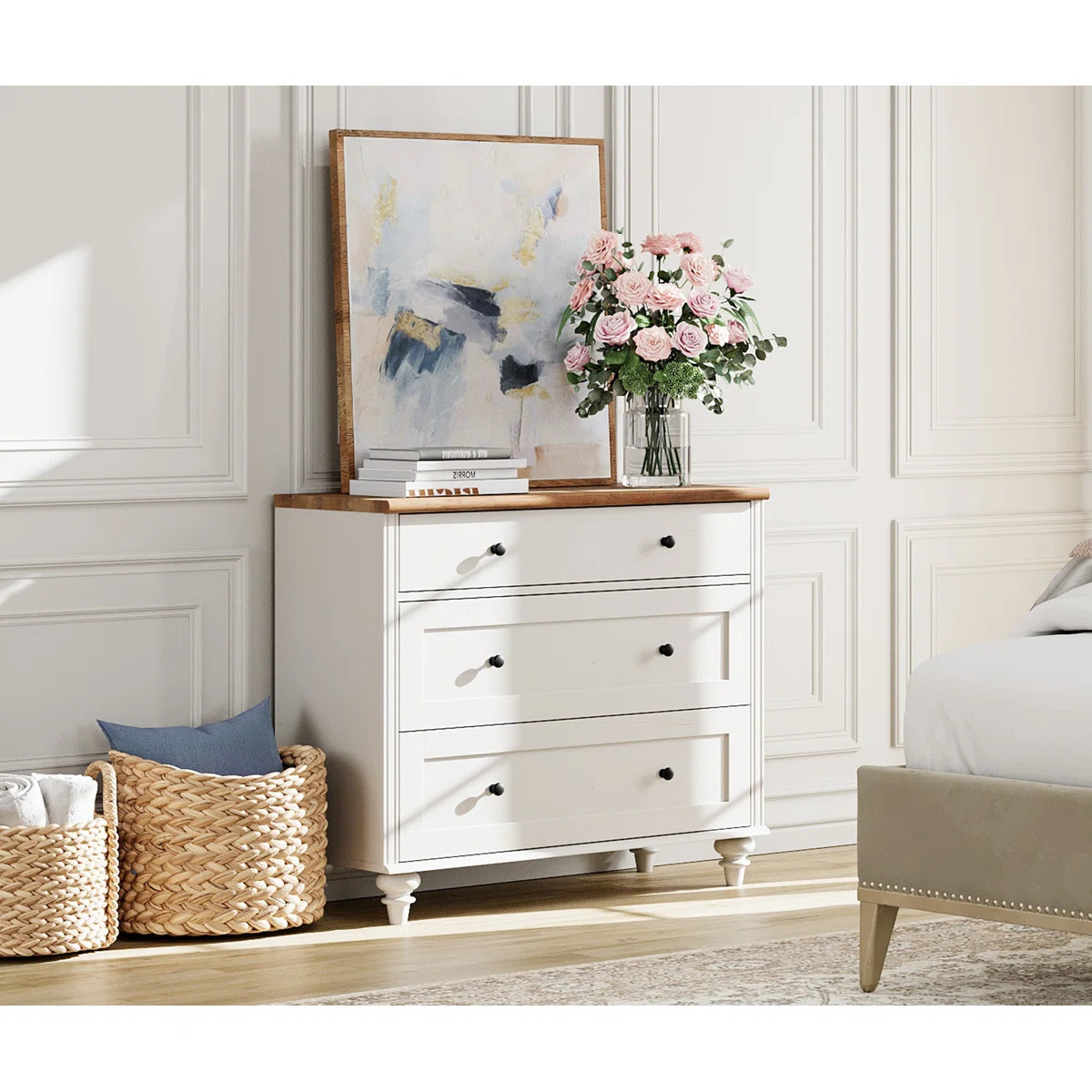 Claristine 34'' W 3 - Drawer Dresser | Wayfair North America