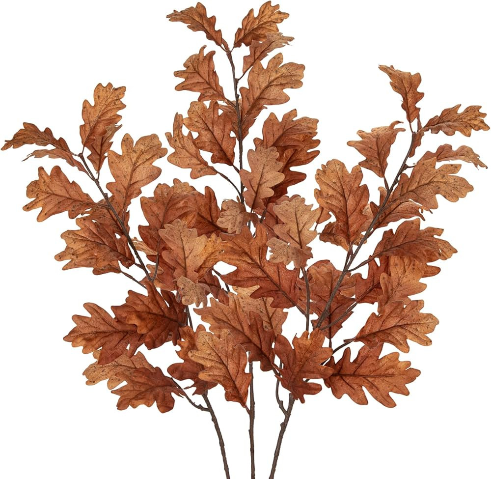 3 Pcs Artificial Fall Branch Decorations for Home, 30" Fake Fall Stems Plants Indoor, Faux Long A... | Amazon (US)