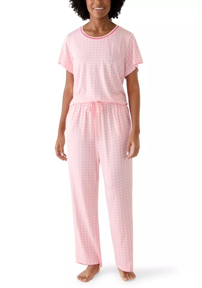 Women's Short Slim Ribbed Trim Set | Belk