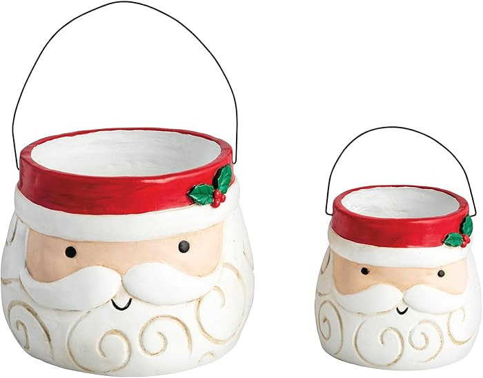 Mud Pie Christmas Santa Treat Bucket Set | Amazon (US)