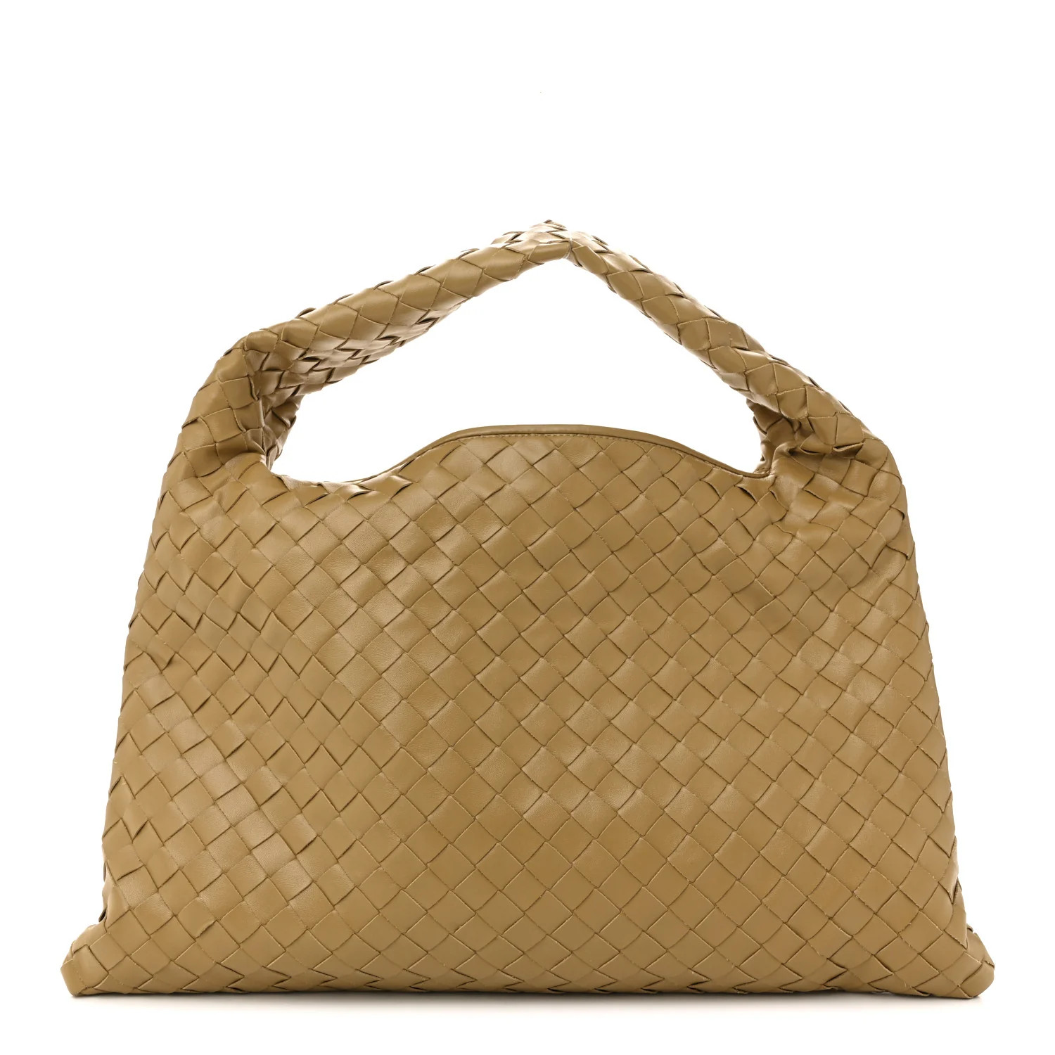 Calfskin Intrecciato Small Hop Dark Praline | FASHIONPHILE (US)