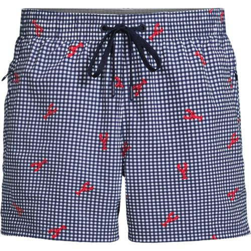 Men's 5 Inch Volley Swim Trunk - Lands' End - Blue - S | Lands' End (US)