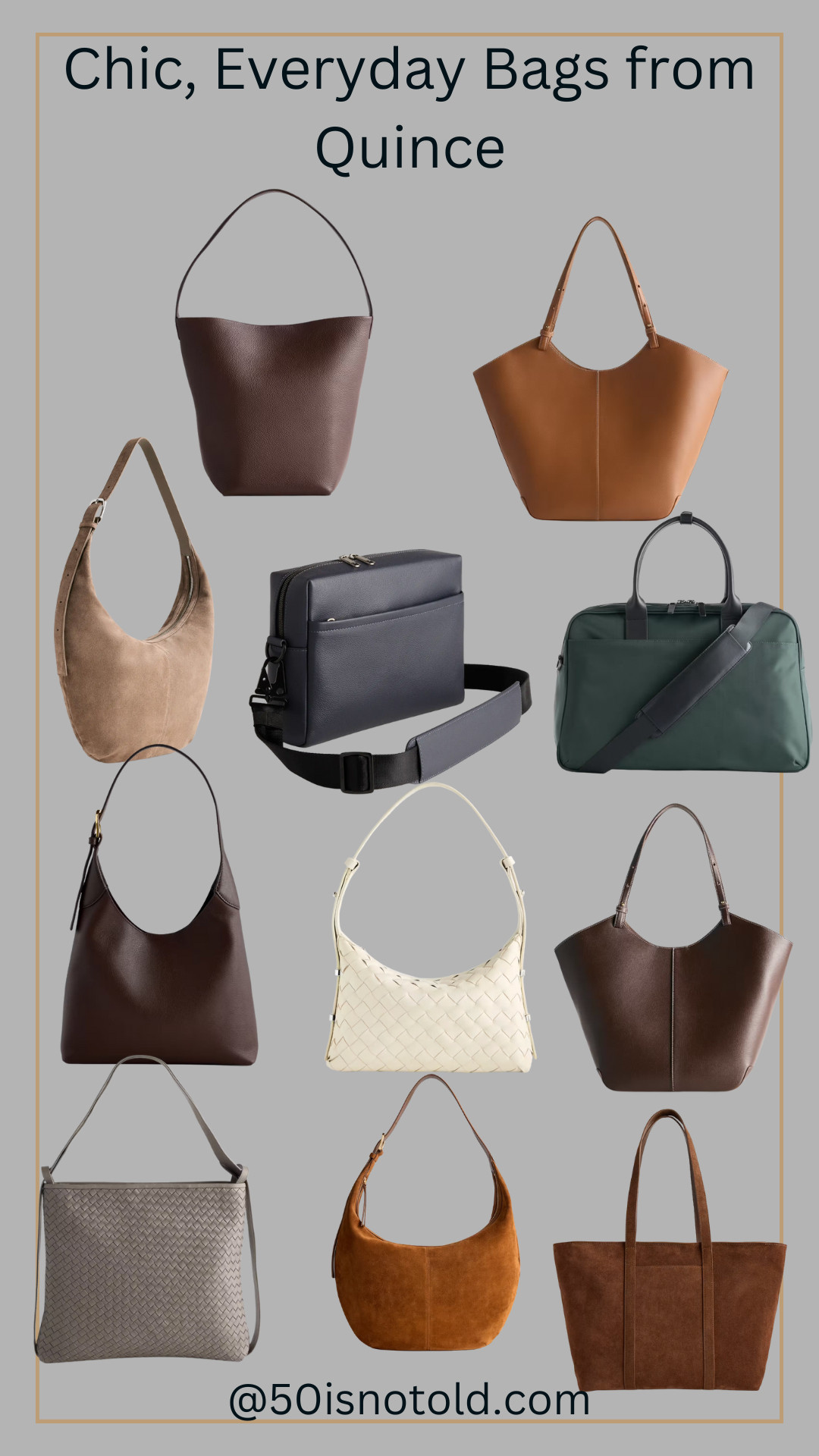 Quince bags are timeless, practical, and easy to wear. These styles work with everything from jeans to dresses and are perfect when you want something classic that doesn’t feel trendy or overdone. 

 

#LTKOver40 #LTKWorkwear