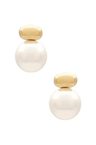 SHASHI Empress Pearl Earring in Gold & Pearl from Revolve.com | Revolve Clothing (Global)