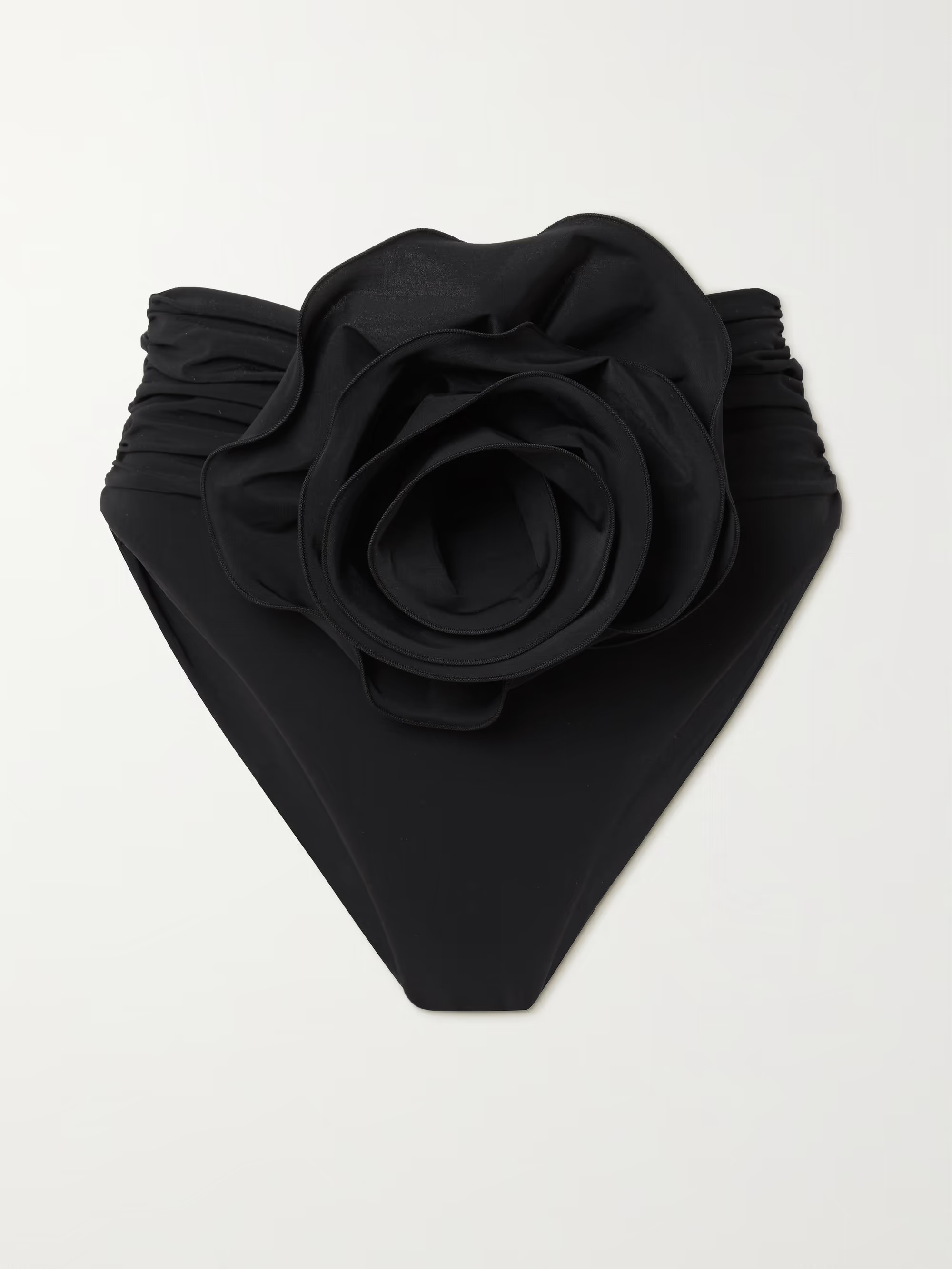 Appliquéd ruched bikini briefs | NET-A-PORTER (US)