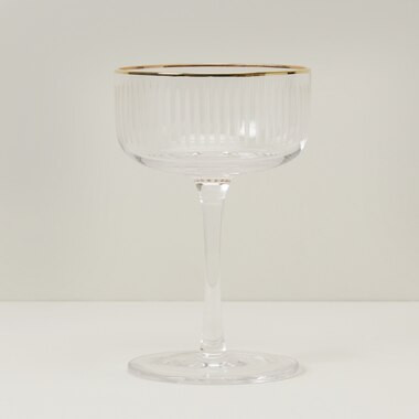 OUI GOLD RIM COUPE GLASSES SET OF 4 | Indigo (CA)