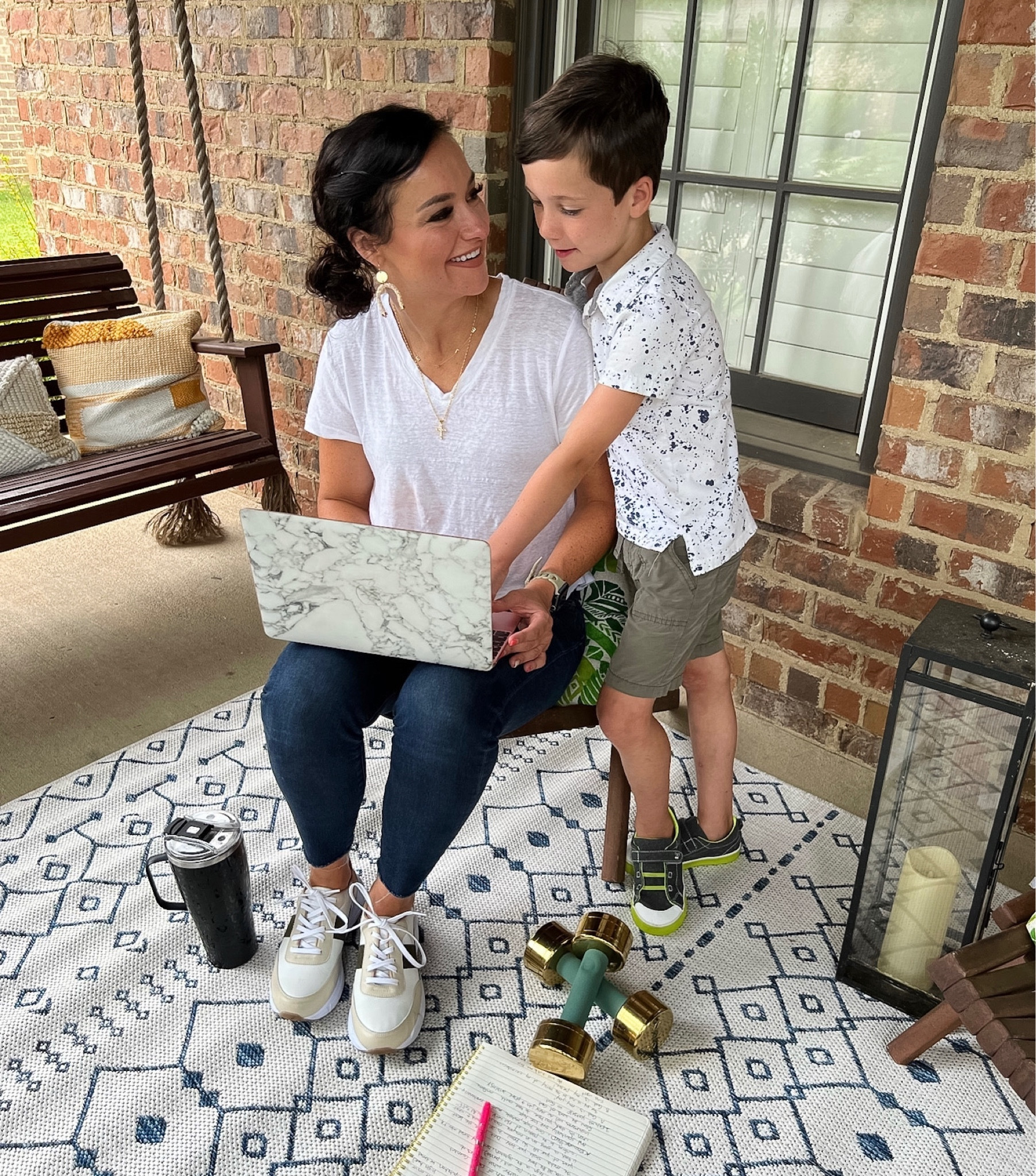Spanx jeans // rug // Walmart // home decor // patio // Brumaire tumblers // blogilates dumbbells // kendra Scott necklace 

#LTKstyletip #LTKFind #LTKhome