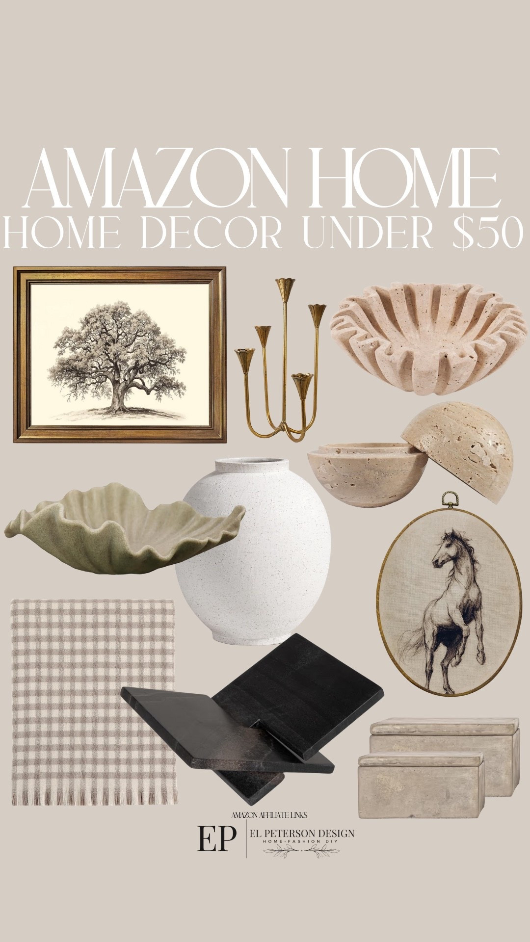 Amazon Home
Artwork
Bowl
Vase
Book holder
Blanket
Decorative box
Candle holder 

#LTKFindsUnder50 #LTKHome