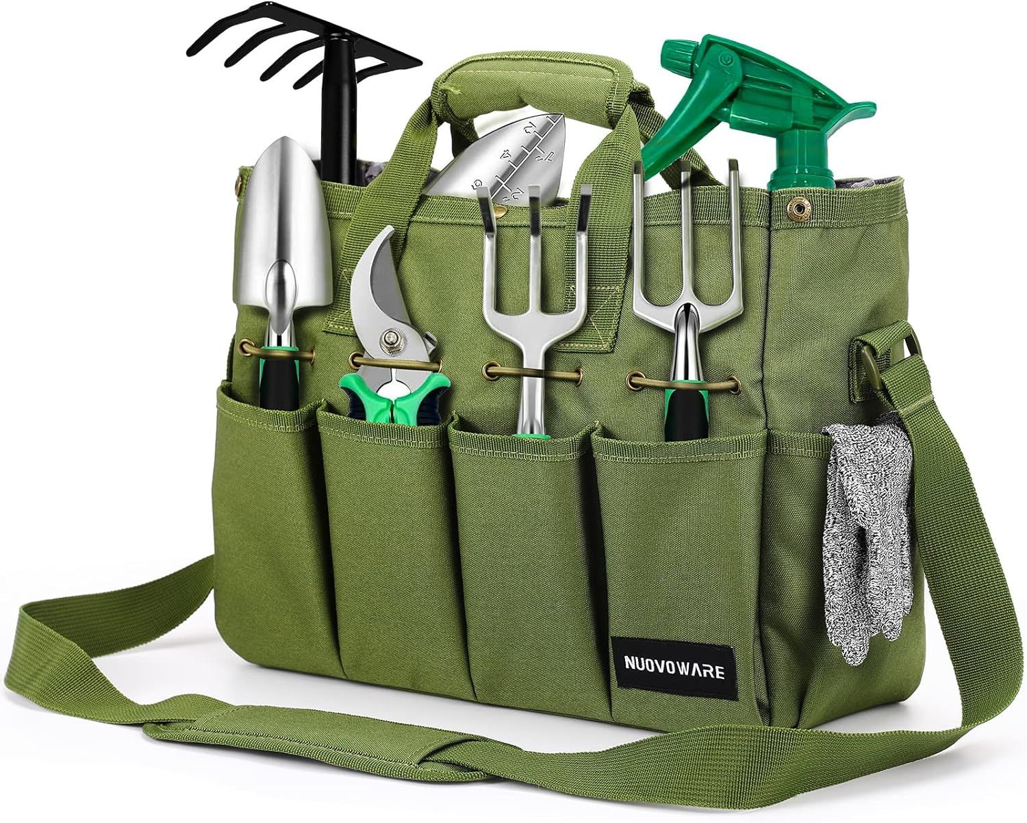 Nuovoware Garden Tote Bag 14 Inch, Garden Tools Storage bag with Pockets and Adjustable shoulder ... | Amazon (US)