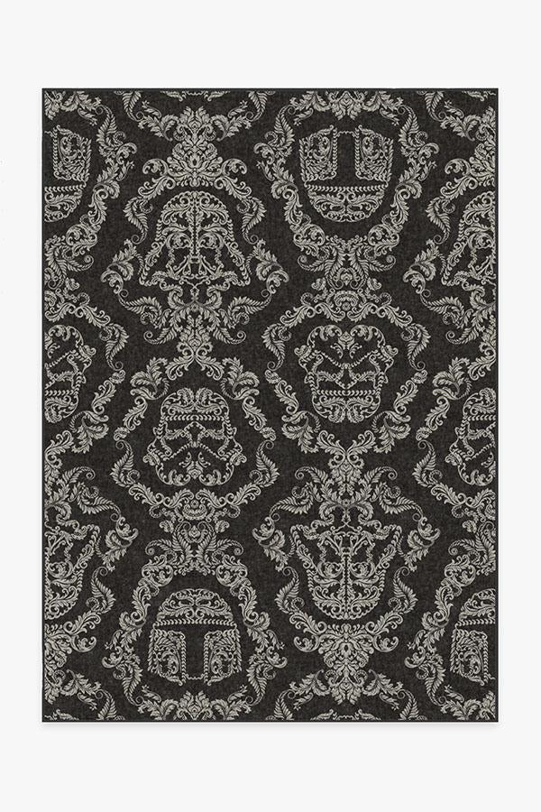 Dark Side Damask Charcoal Rug | Ruggable