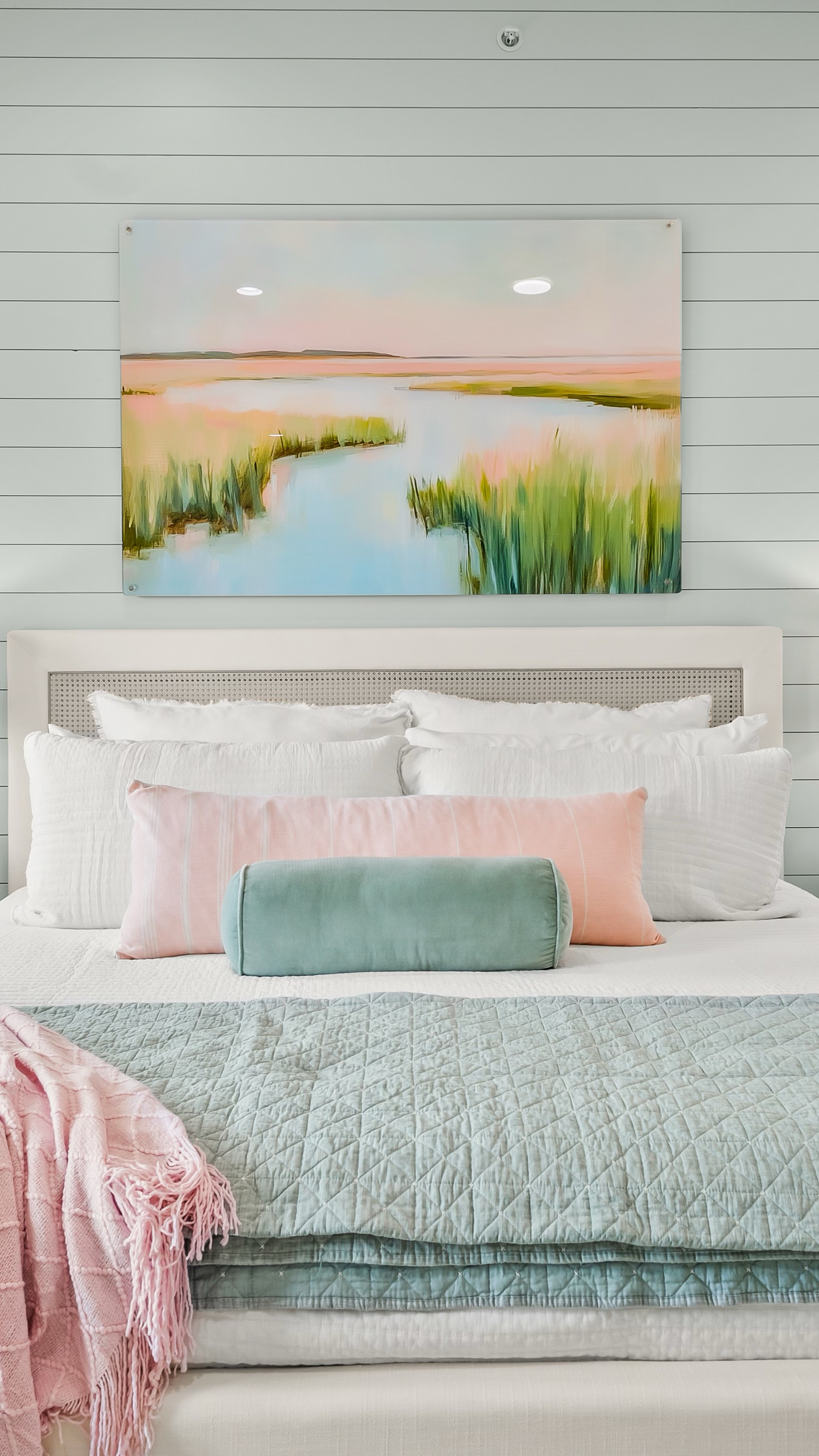 Ocean views + blush hues! A coastal bedroom designed to feel like golden hour—every hour. 🏄🏼‍♀️ Shop the look to get some CF Design magic into your home! 

#LTKSeasonal #LTKFindsUnder100 #LTKHome