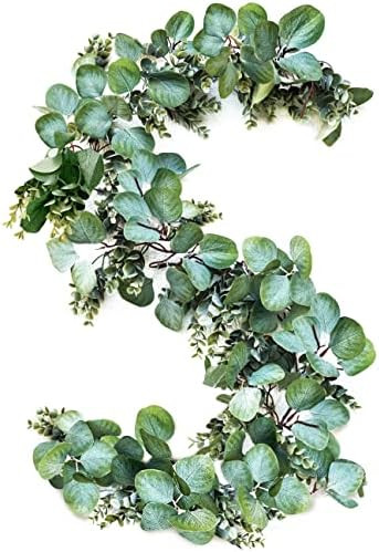 WildIvory Eucalyptus Garland - Lush, Natural Looking Artificial Faux Greenery Garland Vine for We... | Amazon (US)