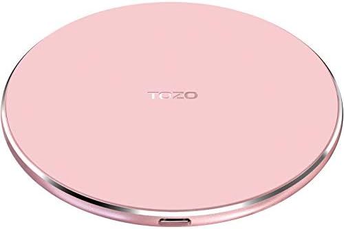 TOZO W1 Wireless Charger Ultra Thin Aviation Aluminum CNC Unibody Fast Charging Pad Pink (NO AC Adap | Amazon (UK)