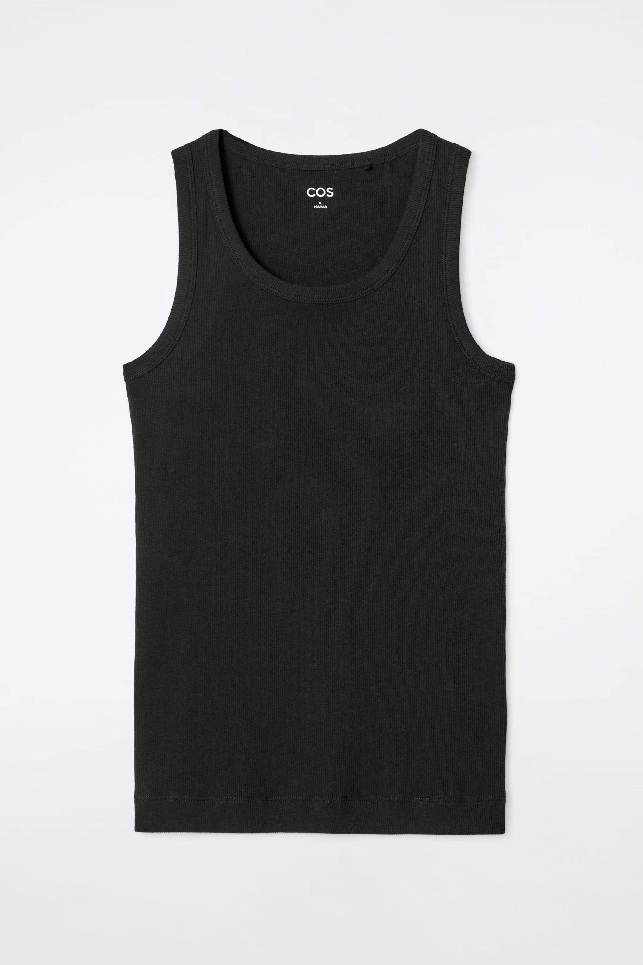 RIBBED TANK TOP - BLACK | COS | COS UK