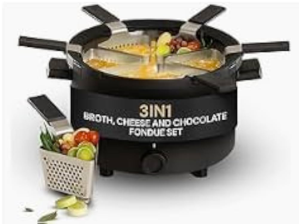 Fondussimo Evolution Service à fondue 3 en 1 en acier inoxydable 3 L avec bol à double ébullit... | Amazon (CA)