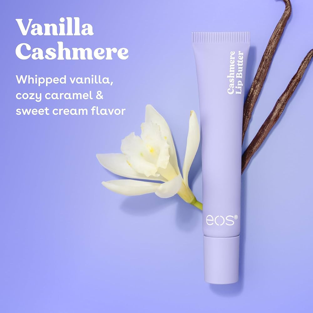 eos Vanilla Cashmere Plumping Peptides & Shea Butter Lip Butter, 0.35 fl oz | Amazon (US)