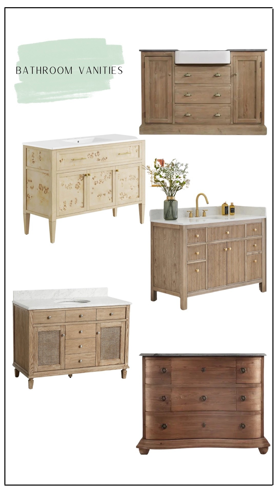 We unexpectedly had to rip out our two bathrooms upstairs this week, so now I’m also on the hunt for new vanities in the kids bathroom and guest bathroom. I’m trying to find a reclaimed wash stand to add a sink and countertop too, but if I can’t do it in time, these are some options I’m saving for the guest bath  

#LTKSaleAlert #LTKHome
