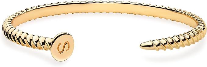 Fettero Gold Cuff Nail Bracelet for Women Bangle Bracelets Adjustable Open Wrap Letter Bracelet L... | Amazon (US)