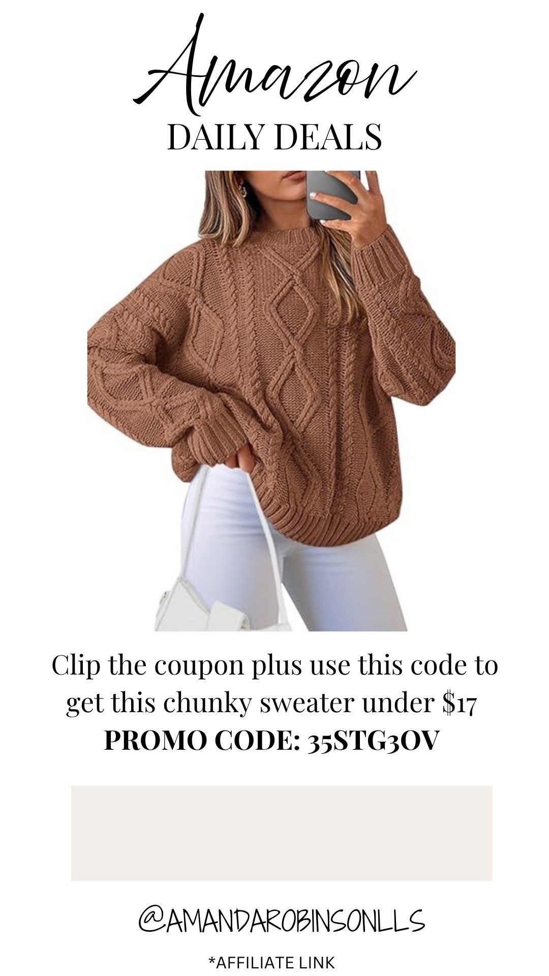 Amazon daily deals
Chunky sweater

#LTKSaleAlert