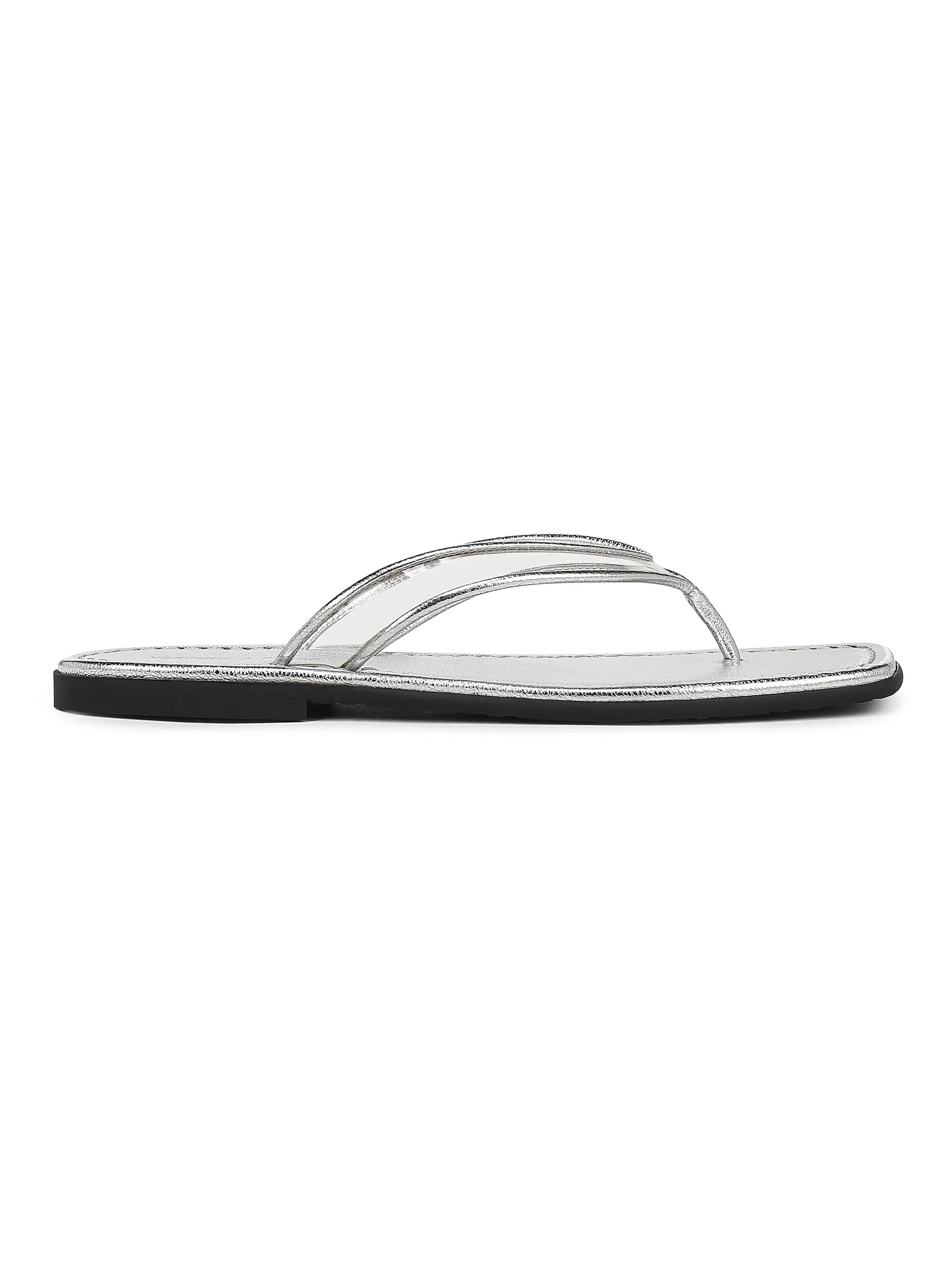 Veronica Beard Clea Leather Flat Sandals | Saks Fifth Avenue | Saks Fifth Avenue