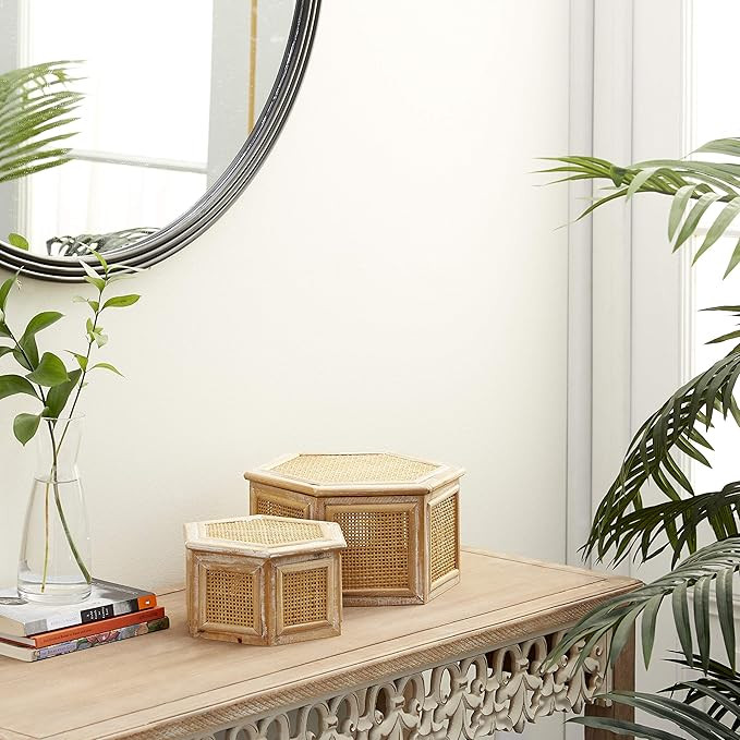 Deco 79 Box, S/2 7", 11" W, Brown | Amazon (US)