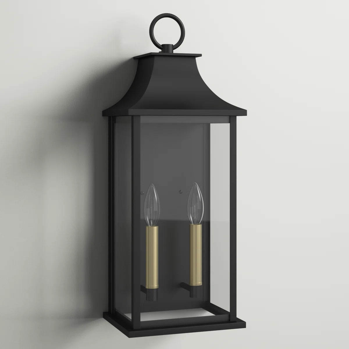Alletta 2 - Light 21'' H Dimmable Metal Cage Glass Wall Light with Dusk to Dawn | Wayfair North America