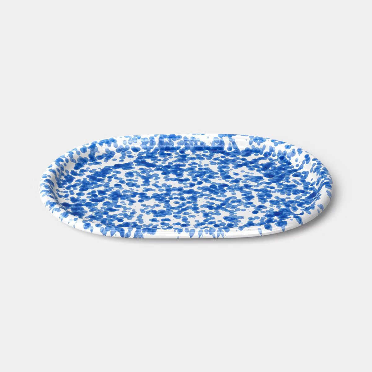 11" Round Rim Serving Platter Blue Splatter - Room Essentials™ | Target