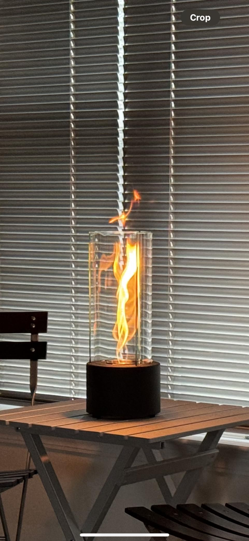 Tornado Tabletop Fire Pit [ 60-90 Mins Burn ] with Adjustable Flame Ring, Tabletop Fireplace Indoor & Outdoor Gift for Balcony Home Decor, Portable Table Top Firepit for Parties, Clear Glass Fire Pit | Amazon (US)