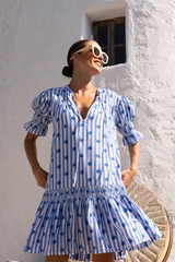 Smocked Drop Mini- Capri Blue | Oliphant Design