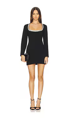 MAJORELLE Emiliana Mini Dress in Black from Revolve.com | Revolve Clothing (Global)