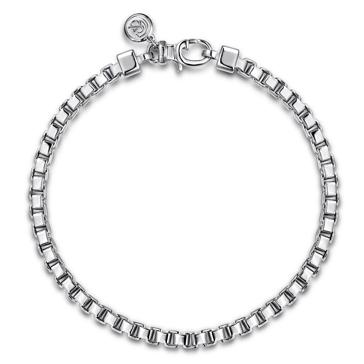 Solid Sterling Silver Box Chain Bracelet | J. Brooks Jewelers