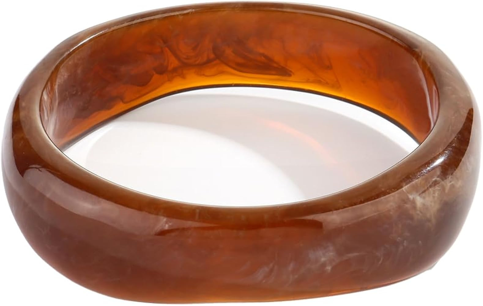 Chunky Acrylic Bangles Bracelets For Women Geometric Acrylic Resin Acetate Mottled Wide Bangle Br... | Amazon (US)